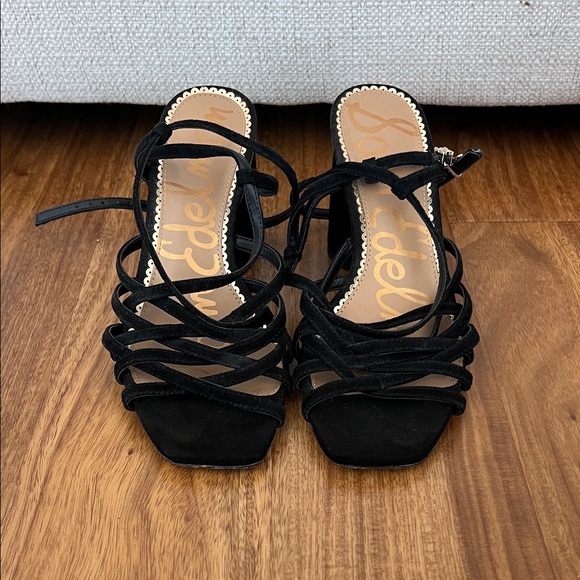 Sam Edelman Black Strappy Heels - Picture 1 of 5